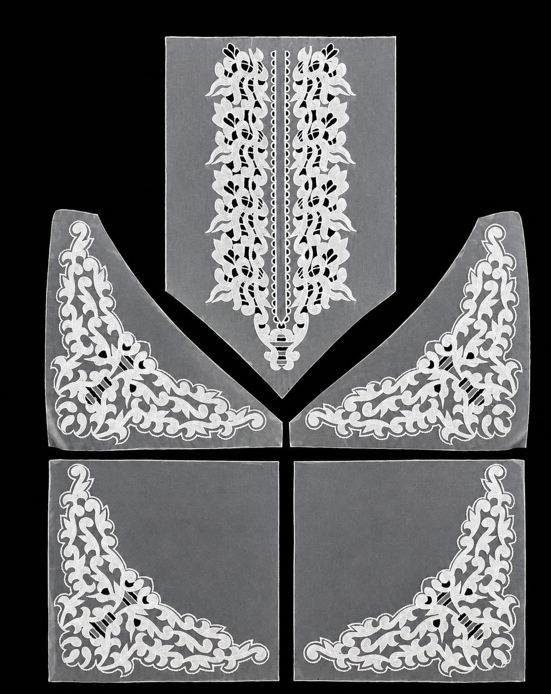 🎀 3D Designer Neckline & 4 corners - ( N006 )