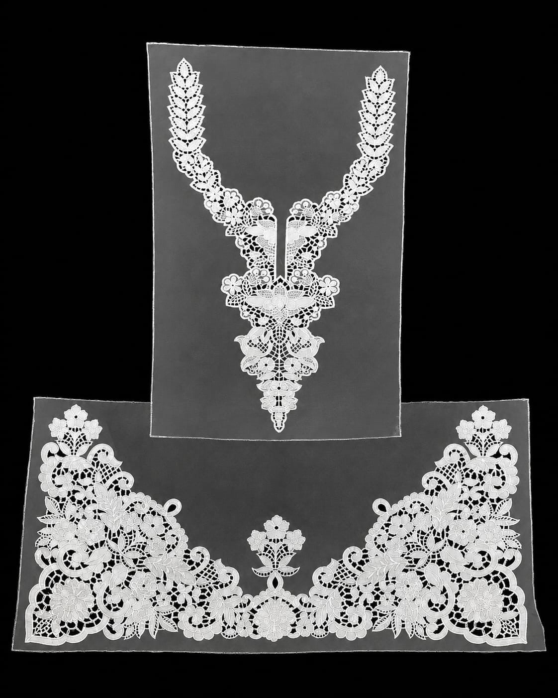 🎀 3D Designer Neckline & Daman Patch  - ( N004 )