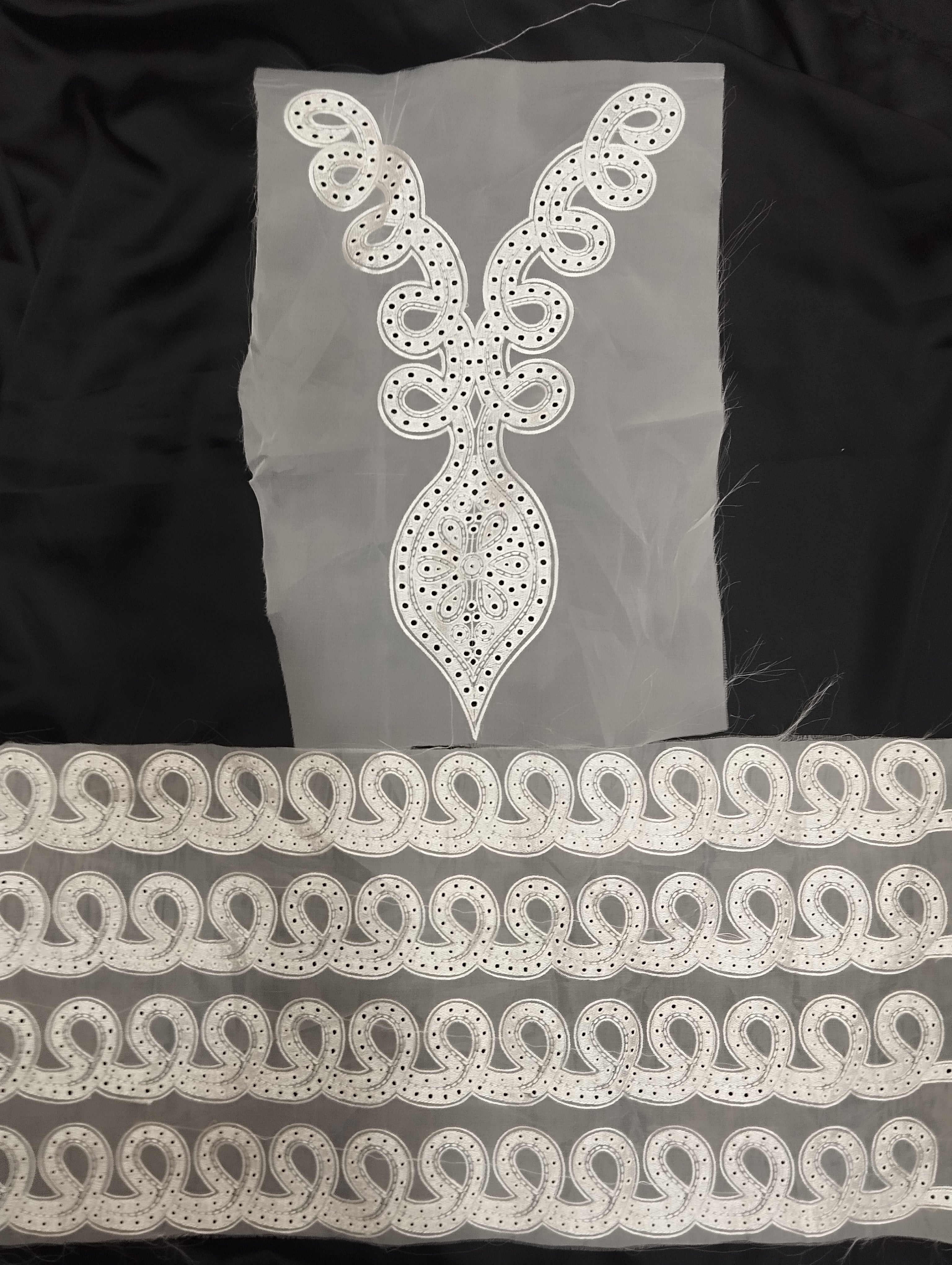 🎀 3D Designer Neckline & Daman Patch  - ( N002 )