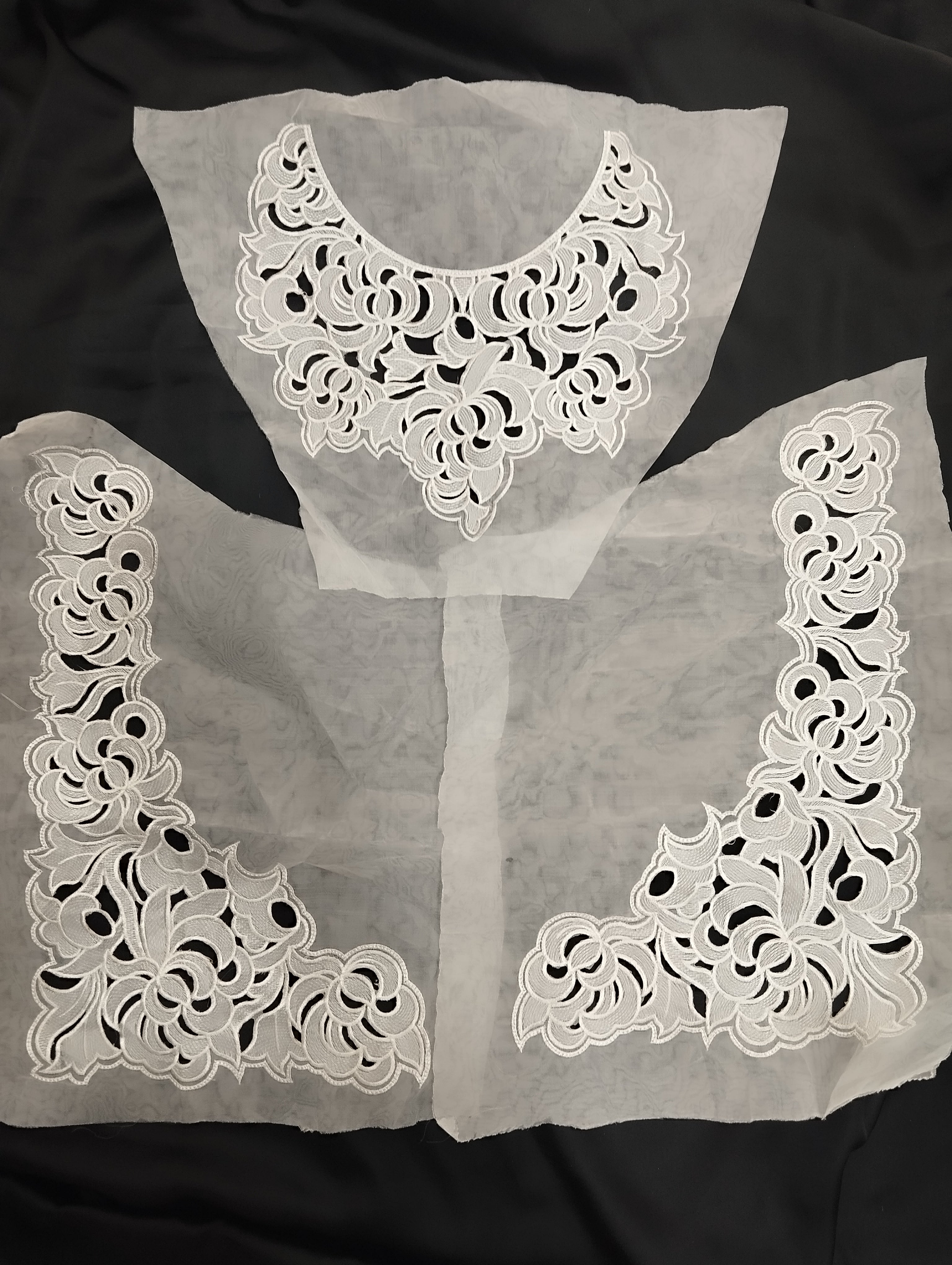 🎀 3D Designer Neckline & 2 corners   - ( N015 )